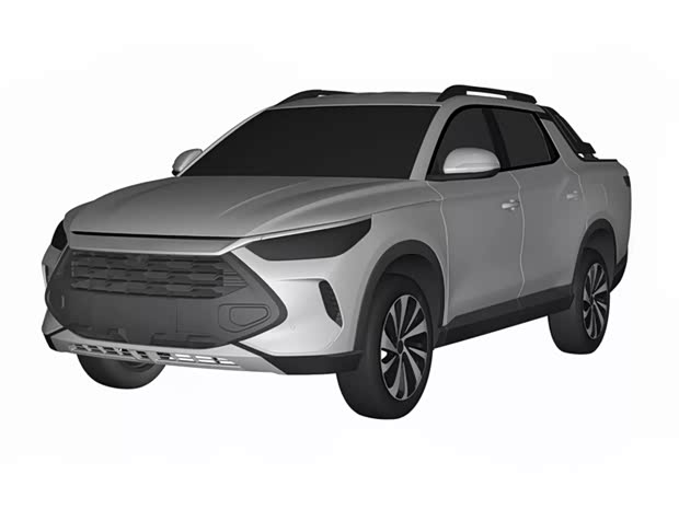 看上去有点帅 比亚迪全新皮卡外观专利图曝光 采用家族式设计